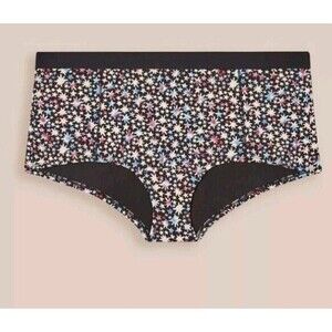 Torrid Curve Boyshort Size 2 XXL Stars Black Star Cotton Mid-Rise Stretch New